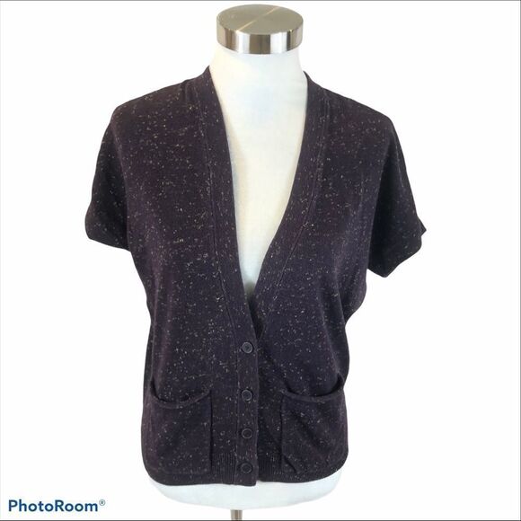 Gap Purple and Yellow Short Sleeved Cardigan XS - Picture 4 of 11